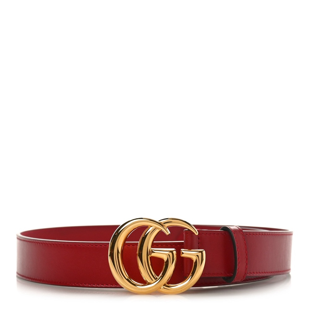 Authentic GUCCI Plutone Calfskin Double G 30mm Belt